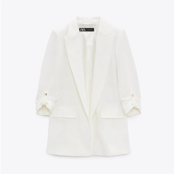 ZARA BLAZER WITH ROLLED-UP SLEEVES SIZE XS - Picture 2 of 10